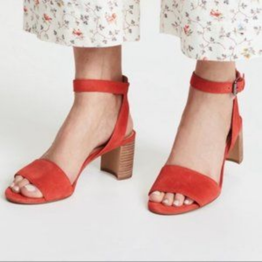 Madewell Claudia Sandal Suede Red